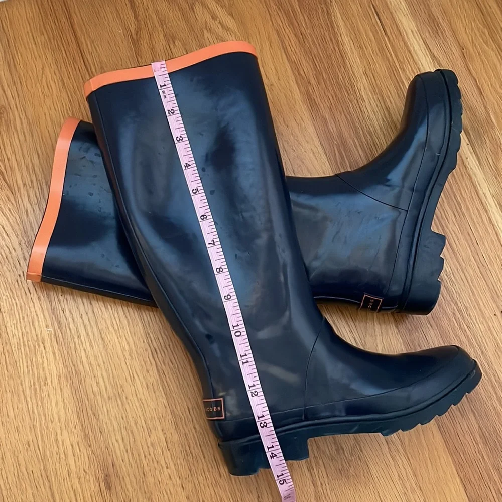 Marc jacobs navy blue rain boots